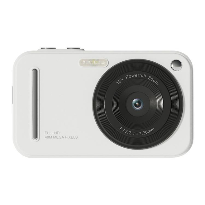 Appareil Photo Numérique 48 Mégapixels Autofocus Zoom Numérique 16x Écran IPS HD 2,4 Pouces Compact Portable en Blanc - www.y...