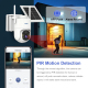 Caméra De Surveillance Extérieure 4G Solaire 3MP IP66 Avec Batterie 8000mAh Vision Nocturne Couleur Et Détection PIR - www.yo...