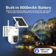 Caméra De Surveillance Extérieure 4G Solaire 3MP IP66 Avec Batterie 8000mAh Vision Nocturne Couleur Et Détection PIR - www.yo...