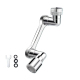 Aérateur De Robinet Cuisine Anti Éclaboussures Rotatif 1080° 2 Modes Compatible Filetages 22 Et 24 Mm