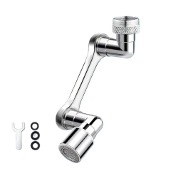 Aérateur De Robinet Cuisine Anti Éclaboussures Rotatif 1080° 2 Modes Compatible Filetages 22 Et 24 Mm
