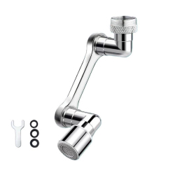 Extendeur De Robinet De Cuisine À Double Jet Orientable À 1080° Anti Éclaboussures En Alliage