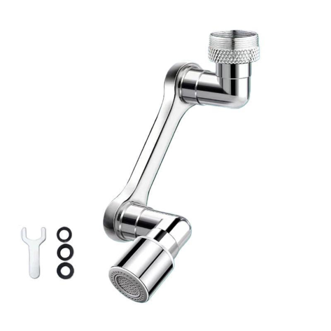 Extendeur De Robinet De Cuisine À Double Jet Orientable À 1080° Anti Éclaboussures En Alliage - www.yonis-shop.com