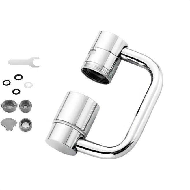 Rallonge De Robinet De Cuisine Anti Éclaboussures Rotative 1080° 2 Modes De Jet Compatible Filetage 22 Et 24 Mm - www.yonis-s...