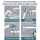 Rallonge De Robinet De Cuisine Anti Éclaboussures Rotative 1080° 2 Modes De Jet Compatible Filetage 22 Et 24 Mm - www.yonis-s...