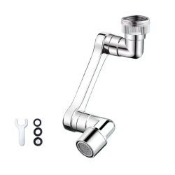 Aérateur De Robinet Extensible Anti Éclaboussures Rotatif 1080° 2 Jets Pour Robinet Rond 22 24 Mm