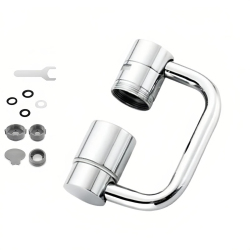 Aérateur De Robinet Anti Éclaboussures Orientable À 1080° À Deux Modes De Jet Réglable Pour Filetage 22/24 Mm
