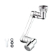 Aérateur Extensible De Robinet De Cuisine Rotatif À 1080° À 2 Modes Anti Éclaboussures Filetage 22/24 Mm