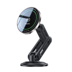 Chargeur Sans Fil Magnétique Pour Voiture 15 W Avec Support De Téléphone Aimants N52 4200 Gauss Rotation 360°