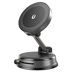 Support Téléphone Voiture Chargeur Sans Fil 15W Aimant N52 Ventouse Sous Vide Rotation 1080° pliable