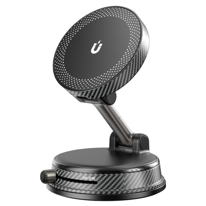 Support Téléphone Voiture Chargeur Sans Fil 15W Aimant N52 Ventouse Sous Vide Rotation 1080° pliable - www.yonis-shop.com
