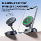 Support Téléphone Voiture Chargeur Sans Fil 15W Aimant N52 Ventouse Sous Vide Rotation 1080° pliable - www.yonis-shop.com