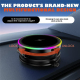 Chargeur Sans Fil Magnétique Pour Voiture 15 W Avec Fixation À Ventouse Éclairage RGB Et Rotation À 360° Compatible MagSafe Q...