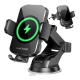 Support De Téléphone Voiture Avec Chargeur Sans Fil 5 À 15 W Rotation 360° Bras Télescopique Verrouillage Automatique