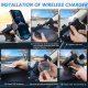 Support De Téléphone Voiture Avec Chargeur Sans Fil 5 À 15 W Rotation 360° Bras Télescopique Verrouillage Automatique - www.y...