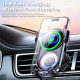Support De Voiture Avec Chargeur Sans Fil Magnétique 15W Fixation Grille D’Aération Compatible Qi Et Éclairage Ambiant - www....