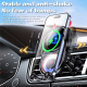 Support De Voiture Avec Chargeur Sans Fil Magnétique 15W Fixation Grille D’Aération Compatible Qi Et Éclairage Ambiant - www....