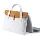 Sacoche Pour Ordinateur Portable 13 À 14 Pouces Légère À Double Compartiment En Similicuir PU Avec Doublure En Flanelle - www...
