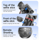 Perche À Selfie Portable À 4 Pieds Avec Télécommande Bluetooth Et 2 Lampes LED Extensible 410 Mm Android iOS - www.yonis-shop...
