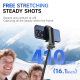 Perche À Selfie Bluetooth Avec Trépied Télescopique 410 Mm Télécommande Détachable Lumière LED Android iOS - www.yonis-shop.com
