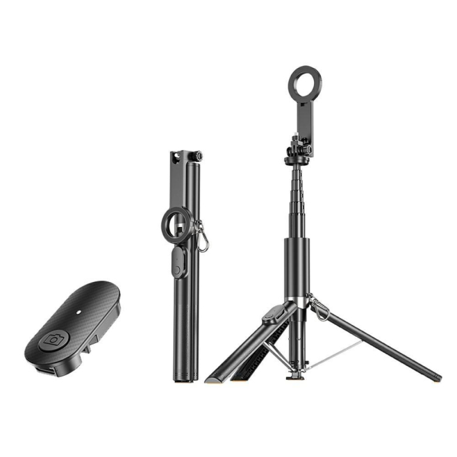 Perche À Selfie Trépied 3 En 1 Magnétique Avec Télécommande Bluetooth 5.2 Extensible Jusqu’à 193 Cm Android Et iOS - www.yoni...
