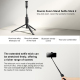Perche À Selfie Bluetooth Avec Trépied Télescopique En Aluminium Extension 875 Mm Télécommande Sans Fil - www.yonis-shop.com