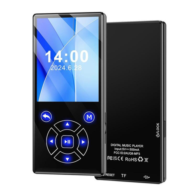 Lecteur MP3 Bluetooth 5.0 Écran Tactile 2,4 Pouces Radio FM Autonomie 30 Heures Enregistreur Vocal Contraste Élevé - www.yoni...