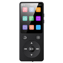 Lecteur MP3 Portable Bluetooth 64 Go Extensible Jusqu’à 128 Go Autonomie 56 Heures Écran Couleur 2 Pouces