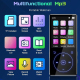 Lecteur MP3 64 Go Bluetooth 5.0 Avec Écran Tactile Couleur 2.4 Pouces Et 30 Heures D’Autonomie - www.yonis-shop.com