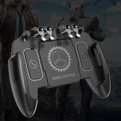Manette De Jeu Pour Smartphone Avec Support Pliant Gâchettes Arrière Contrôle À Six Doigts Compatible 4.7 À 6.5 Pouces - www....