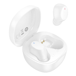 Écouteurs Sans Fil True Wireless Bluetooth 5.4 Autonomie 4 Heures Boîtier 250 mAh Poids Total 29 g Blanc