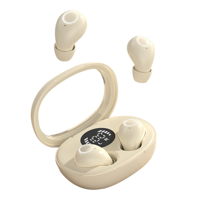 Écouteurs Intra Auriculaires Bluetooth Pour Dormir 2 G Ultra Compacts Confort Côté Réduction De Bruit ENC Autonomie 25 H Écra...