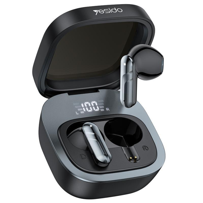 Écouteurs Bluetooth Sans Fil Semi Intra Avec Affichage Du Niveau De Batterie Appels Clairs Et Commandes Tactiles - www.yonis-...
