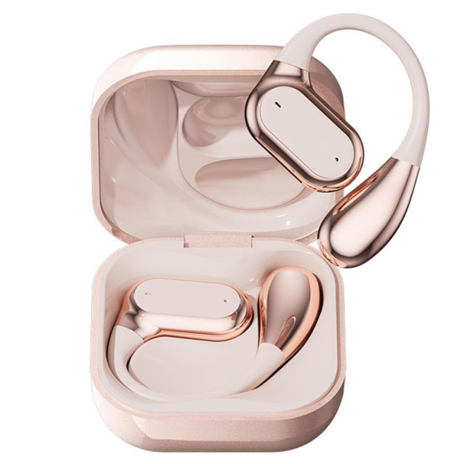 Écouteurs Bluetooth Sans Fil À Crochet Auriculaire Pour Appels Réduction Du Bruit Faible Latence Autonomie 3 À 4 Heures USB-C...