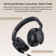 Casque Bluetooth Sans Fil Circumaural 10 Heures D’Autonomie Connexion Filaire 3.5 Mm Arceau Réglable - www.yonis-shop.com