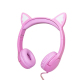 Casque Audio Enfant Filaire Avec Oreilles De Chat Lumineuses RGB Limitation 85 D B Partage Audio Jack 3 5 Mm Câble 1 2 M - ww...