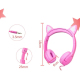 Casque Audio Enfant Filaire Avec Oreilles De Chat Lumineuses RGB Limitation 85 D B Partage Audio Jack 3 5 Mm Câble 1 2 M - ww...