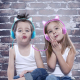 Casque Audio Enfant Filaire Avec Oreilles De Chat Lumineuses RGB Limitation 85 D B Partage Audio Jack 3 5 Mm Câble 1 2 M - ww...
