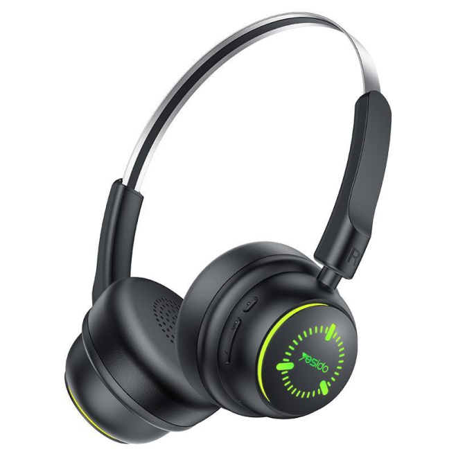 Casque Audio Bluetooth Sans Fil Circumaural 25 H D’Autonomie Éclairage RGB Faible Latence Arceau Réglable - www.yonis-shop.com