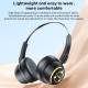 Casque Audio Bluetooth Sans Fil Circumaural 25 H D’Autonomie Éclairage RGB Faible Latence Arceau Réglable - www.yonis-shop.com
