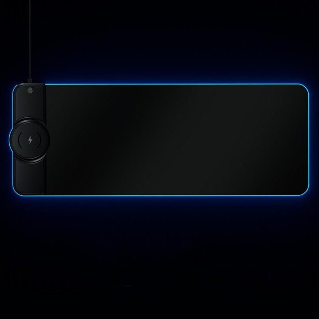 Tapis De Souris RGB À Recharge Sans Fil 15 W USB Format Étendu 800 x 300 mm Et 3 Modes D’éclairage - www.yonis-shop.com