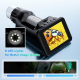 Microscope Numérique Portable Pour Enfants Écran 2.8 Pouces Grossissement 50x Full HD 8 LED Réglables Rechargeable - www.yoni...