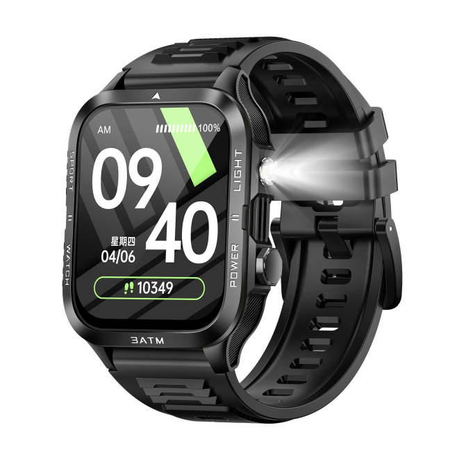 Montre Connectée Sport Bluetooth Écran Carré 1.96 Pouce 100+ Modes Sportifs Étanchéité IPX8 3 ATM Veille 150 Jours - www.yoni...