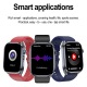 Montre Connectée De Santé Avec Écran 2 Pouces ECG Appels Bluetooth Suivi Cardiaque Autonomie De 4 À 6 Jours Android IOS - www...