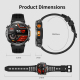 Montre Connectée GPS Sport Avec Appels Bluetooth Suivi Du Sommeil Fréquence Cardiaque Boussole Et Lampe LED - www.yonis-shop.com