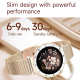 Montre Connectée Sport Femme Écran AMOLED 1,19 Pouce Appels Bluetooth 21 Modes Sport Cardio 24H Suivi Santé - www.yonis-shop.com