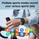 Montre Connectée Sportive Avec Appels Suivi Cardiaque SpO2 Sommeil Écran TFT 1,83 Pouce Autonomie 10 Jours IP67 Rose Doré - w...
