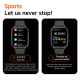 Montre Connectée Sportive Avec Appels Suivi Cardiaque SpO2 Sommeil Écran TFT 1,83 Pouce Autonomie 10 Jours IP67 Rose Doré - w...