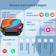 Montre Connectée De Sport Avec Appels Bluetooth Suivi Cardiaque SpO2 100+ Modes Sportifs Écran TFT 1,85 Pouce IP67 - www.yoni...