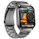 # Montre Connectée Avec Appels Bluetooth Écran Tactile 1,83 Pouce IP68 Et Mesure Cardiaque Paree en Silicone Gris Argenté - w...